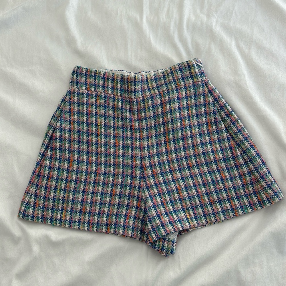 Maje multicolor tweed shorts